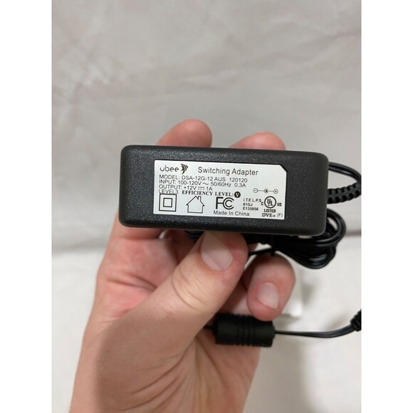 Ubee Switching Adapter Power Cord DSA-12G-12 AUS Black Unused - Picture 4 of 6